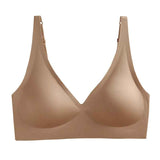 Jelly Wireless Seamless Bra – Women’s Deep V Push-Up Bralette | Comfortable Everyday T-Shirt Bra