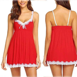 Women’s Elegant Lace Nightgown Dress – Backless Suspender Sleepwear | Soft & Stylish Night Wear