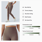 UltraSculpt High-Waisted Tummy Control Leggings – Pocket Shaping Compression Workout Pants