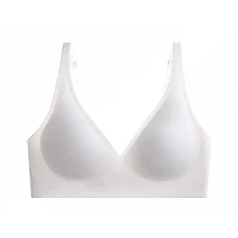 Jelly Wireless Seamless Bra – Women’s Deep V Push-Up Bralette | Comfortable Everyday T-Shirt Bra