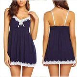 Women’s Elegant Lace Nightgown Dress – Backless Suspender Sleepwear | Soft & Stylish Night Wear