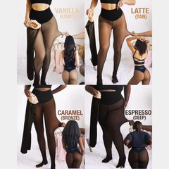 Original Magic Fleece-Lined Leggings – NEW Compression Waistband & One-Seam Design | XXS–3XL | 4 Shades | Closed Foot | Warm Fleece Tights (Light to Brown Fur)