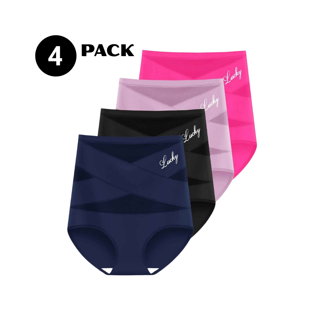 Morelect Women’s High-Waist Brief Panties – Ultra Soft Cross-Mesh Underwear | 3–5 Pack Comfort Fit