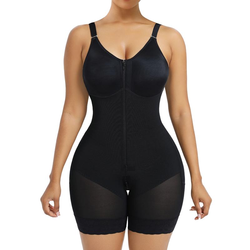 Colombian Full Body Shapewear for Women – Tummy Control, Butt Lifter, Adjustable Straps & Zipper Crotch | High-Compression Faja Bodysuit