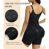 Colombian Full Body Shapewear for Women – Tummy Control, Butt Lifter, Adjustable Straps & Zipper Crotch | High-Compression Faja Bodysuit