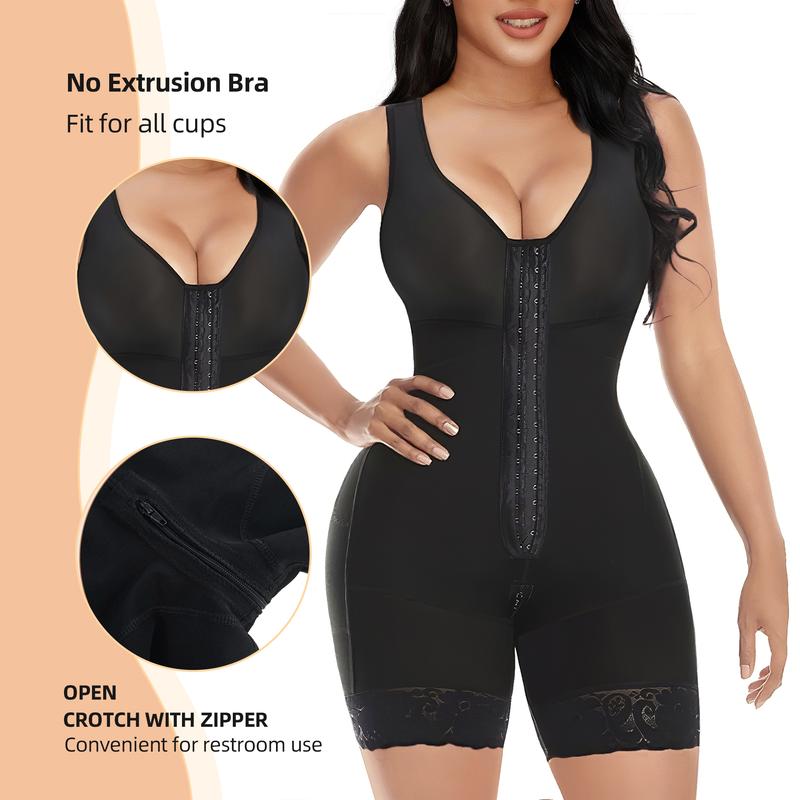 Fajas Colombianas Full Body Shapewear for Women – Tummy Control, Butt Lifter, Adjustable Straps & Zipper Crotch | Strong Compression Bodysuit
