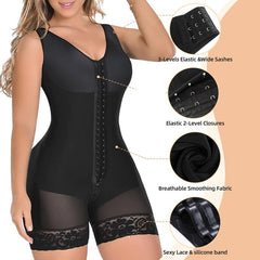 Fajas Colombianas Full Body Shapewear for Women – Tummy Control, Butt Lifter, Adjustable Straps & Zipper Crotch | Strong Compression Bodysuit