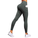UltraSculpt High-Waisted Tummy Control Leggings – Pocket Shaping Compression Workout Pants