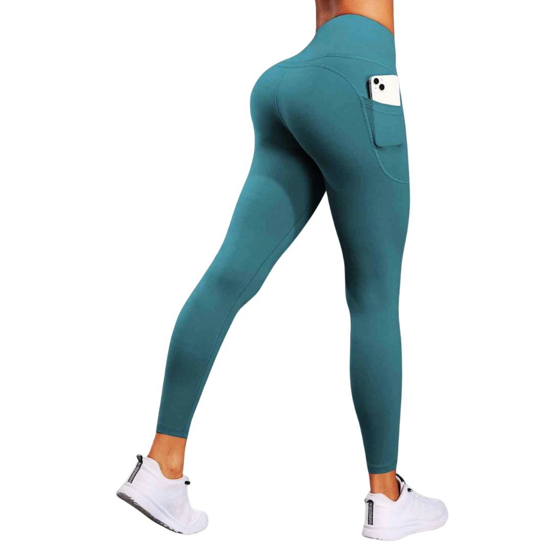 UltraSculpt High-Waisted Tummy Control Leggings – Pocket Shaping Compression Workout Pants